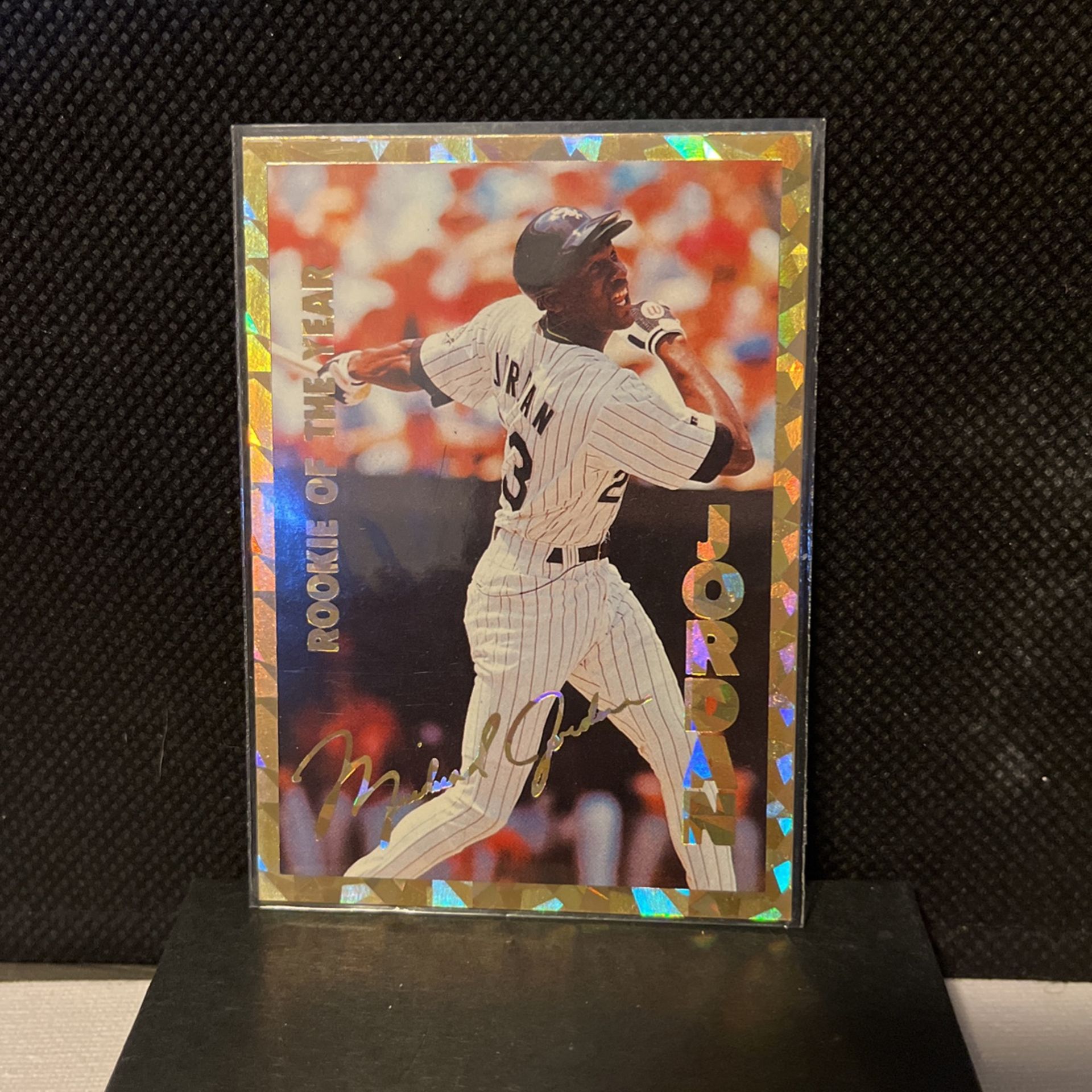 Michael Jordan Rookie Of The Year Gold Foil Baseball Card