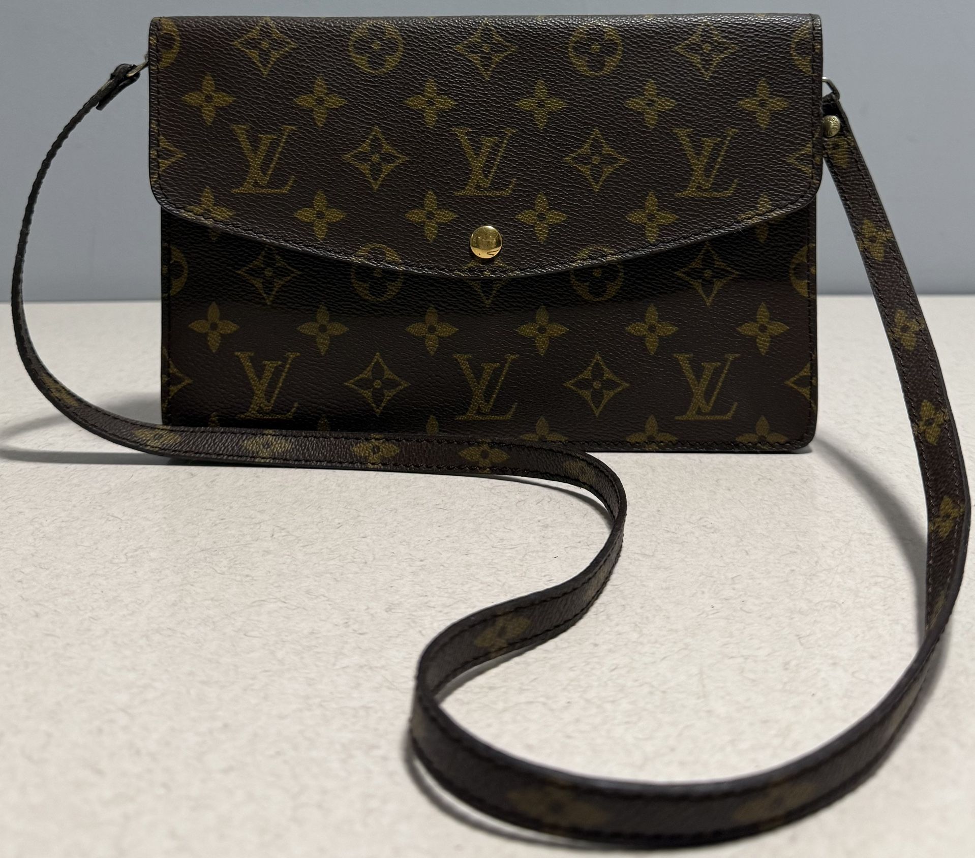 LOUIS VUITTON VINTAGE Double Rabat Monogram Shoulder Bag/Clutch