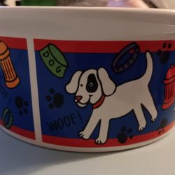 6 in. Spot Dog Riviera Van Beers Ceramic Dog Bowl