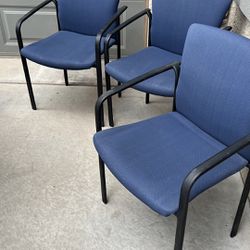 7x Blue Cushion Chairs