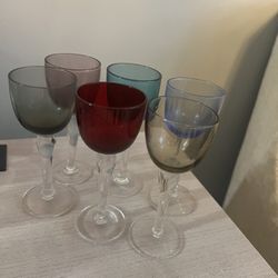 Free Mini  Colorful Wine Glasses