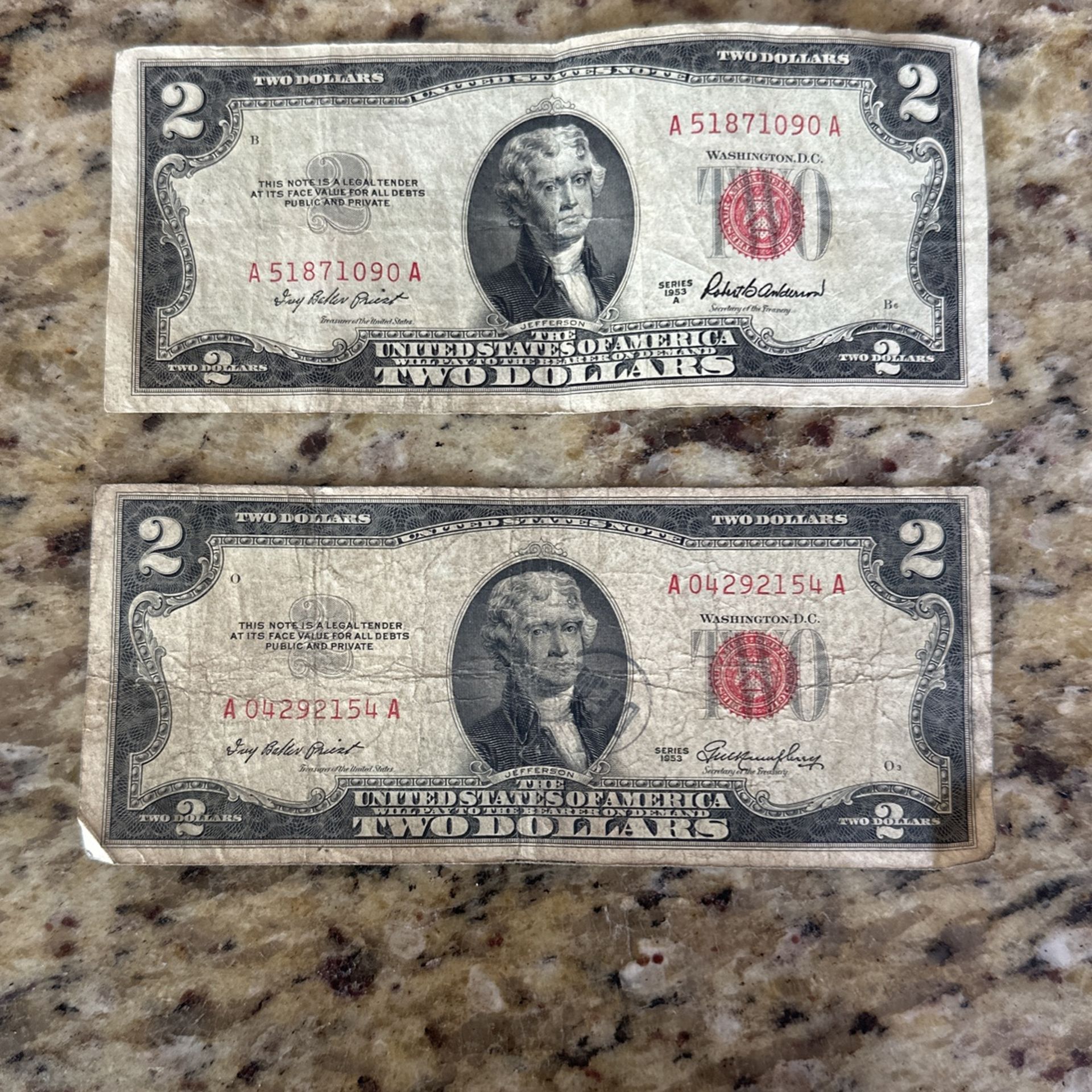 1953-A $2 STAR, US Note