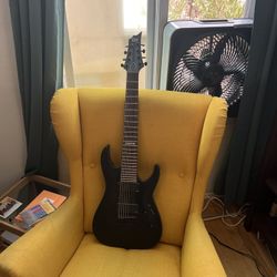 ESP LTD H‑1008 Baritone 8‑String – Black Satin, EMG, Set‑Thru Neck