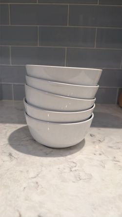 Set of 5 white bowl set