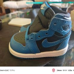 Nike Air Jordan 1 Retro High OG Toddler Dark Marina Blue AQ2665-404   SIZE 3C/$40!!! 