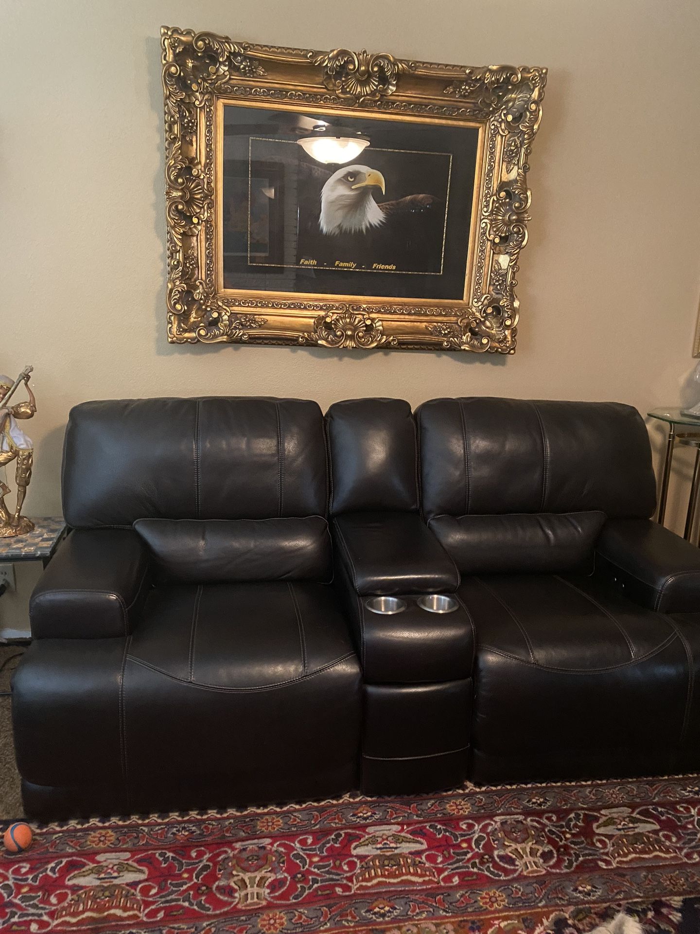 Blackberry Leather Home Theater Electric Recliner for Sale in Las Vegas