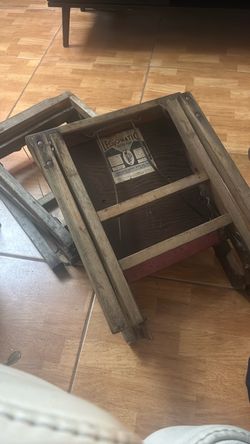 Vintage Leg-O-Matic Folding Wood Step Stool