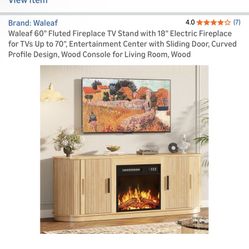 Brand New I’m Box TV Stand With Fireplace 