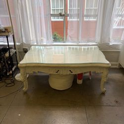 glass top coffee table 