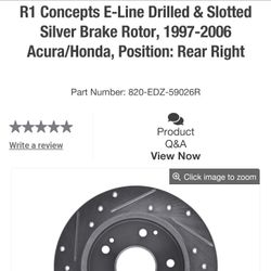 R1 Concepts Drilled and Slotted Brake Rotors For 1997 to 2006 Acura RSX/Honda