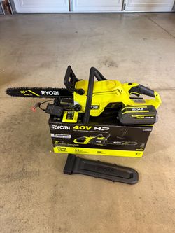 Ryobi 40V HP Brushless 16 in. Battery Chainsaw Kit