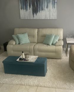 Beautiful, Cream Recliner Sofa