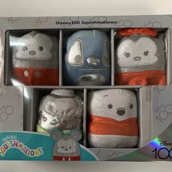 Squishmallows 5” Disney 100 Anniversary 5 Pack BRAND NEW