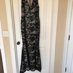 Black & Champagne Dress (Size 11/13)