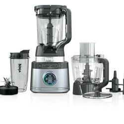 Ninja Detect Kitchen System Blender, Feed Chute with Slicing & Shredding Disc, Smoothies, Crush, Chop, Dough