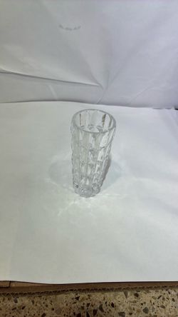 VINTAGE FOSTORIA 5" BUD VASE FLUTED CLEAR GLASS CRYSTAL WEIGHTED