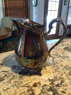 Silverplate water pitcher