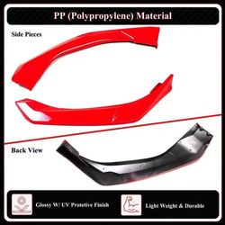BRAND NEW 3PCS 2025-2026 Honda Civic 11th Gen Yofer Painted Rallye Red Bumper Lip Splitter Kit