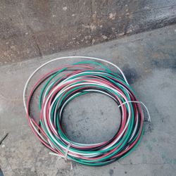 I Have 43'  Thhn Stranded  Black Red  Gren And White Number 8.