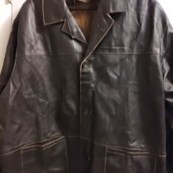 Men's Leather Jacket Size 3XL 