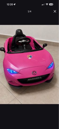 Pink Mazda MX-5 Kids Electric Ride-On Car – New Battery – Works Great
