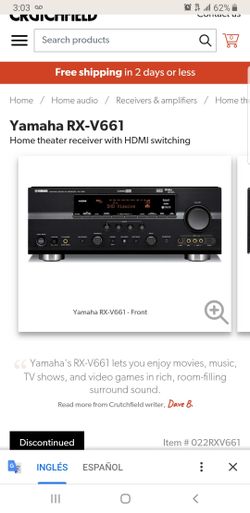 Yamaha RX-V661 9 channels and 2 Pioneer SP-BS21