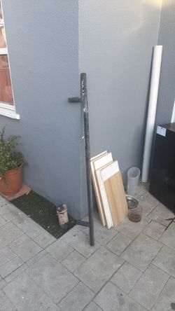 skateboarding rail pole only