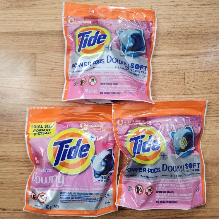 3 Tide Power Pods Downy 9 XL Pacs
