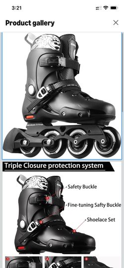 Inline Skates for Men Women, Adult 4 Wheel Speed Inline Roller Skates Blades Outdoor Professional, High Performance Fitness Racing Aggressive Inline S