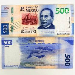 Billete 500 Pesos Mexicanos 2021-2023 Random Year Signature Banknote Mexico