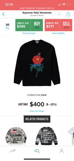 Supreme yohji Yamamoto sweater XL