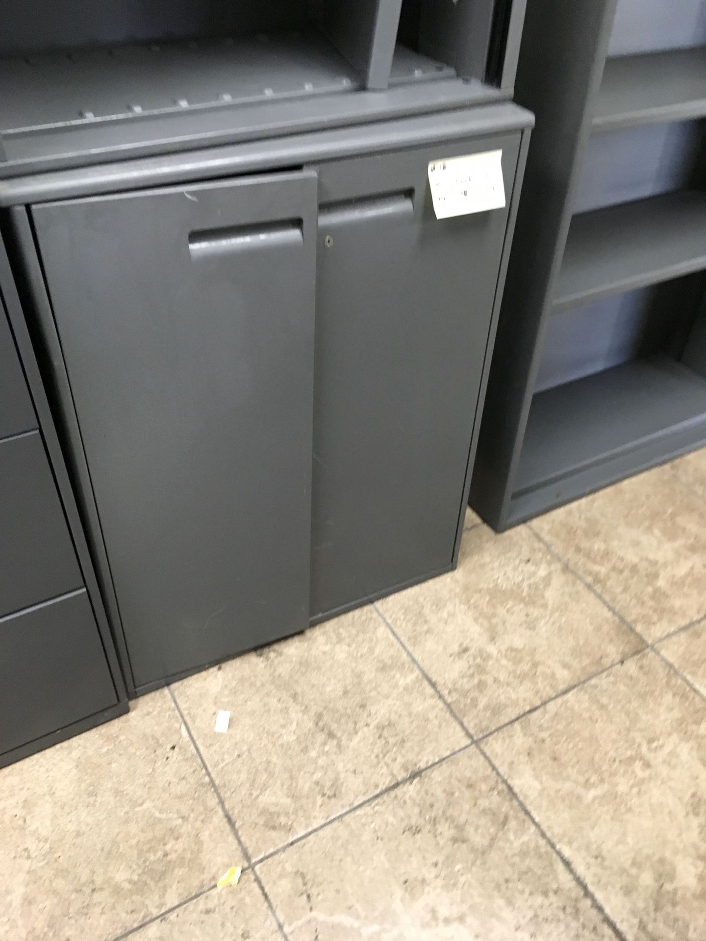 Metal storage cabinet with shelves #18