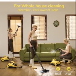 Heavy Duty Steam Cleaner with 2L Large Water Tank, 28-in-1 Multipurpose steam cleaner for home, High Temperature Deep Cleaning for Grout, Floor, Tile,