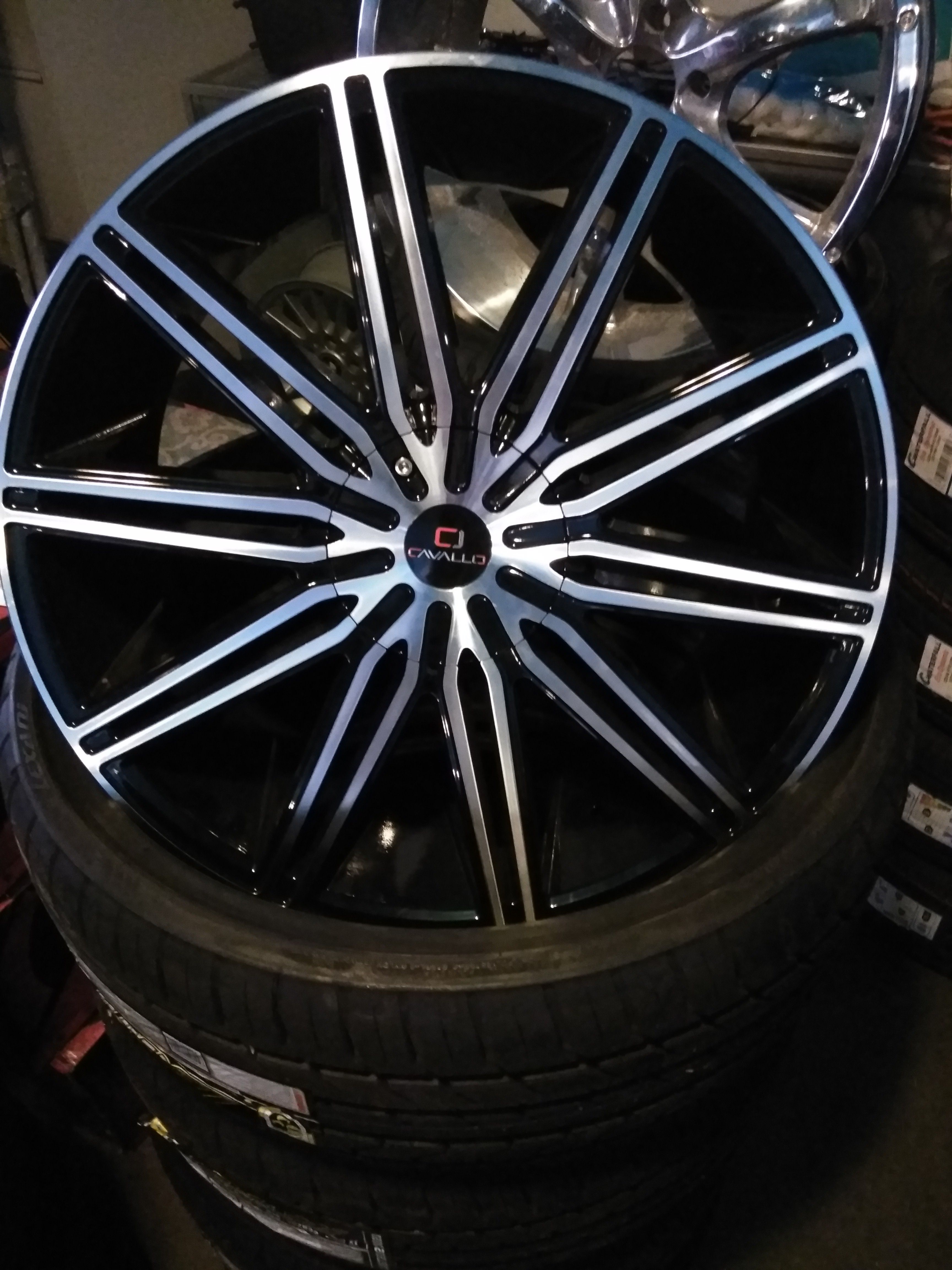 Black and Chrome Rims Drive with them home today