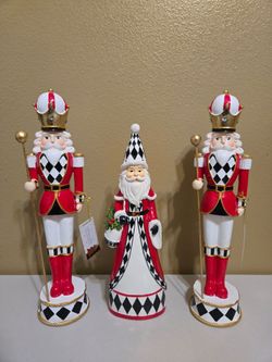 Vintage santa and nutcrackers