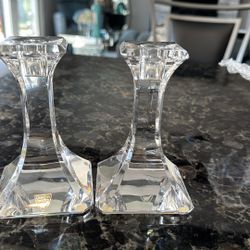 Orrefors Sweden For Crystal Candlesticks