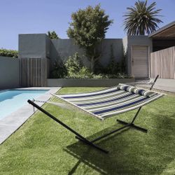 HAMMOCK - 12 Feet Double Hammock with Space Saving Steel Stand