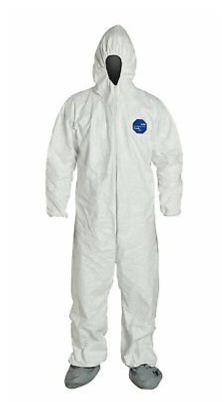 DuPont 2X-Large White Tyvek 400 Hood, Boots, & Elastic Wrists Disposable Coveralls