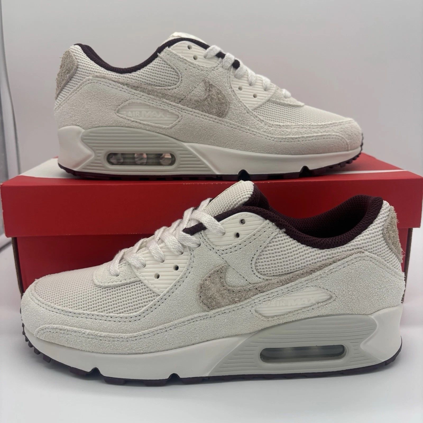 Nike Men's Air Max 90 PRM SE Sneakers Shoes - Phantom Light Bone HQ1712-001 - Size 8, 8.5, 9