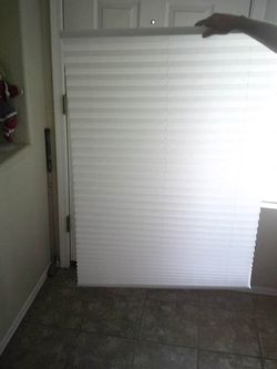 new cordless pleated white shade W/ hardware in box