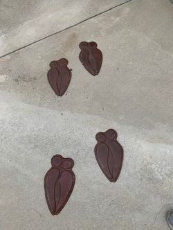 Moose foot prints cast iron 1 Pair Set Of 2