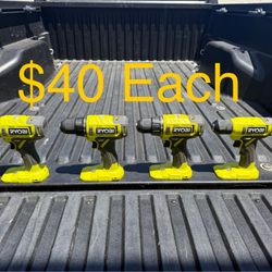 NEW RYOBI ONE+ 18V Cordless 1/2 in. Drill/Driver (Tool Only) **$40 Each**