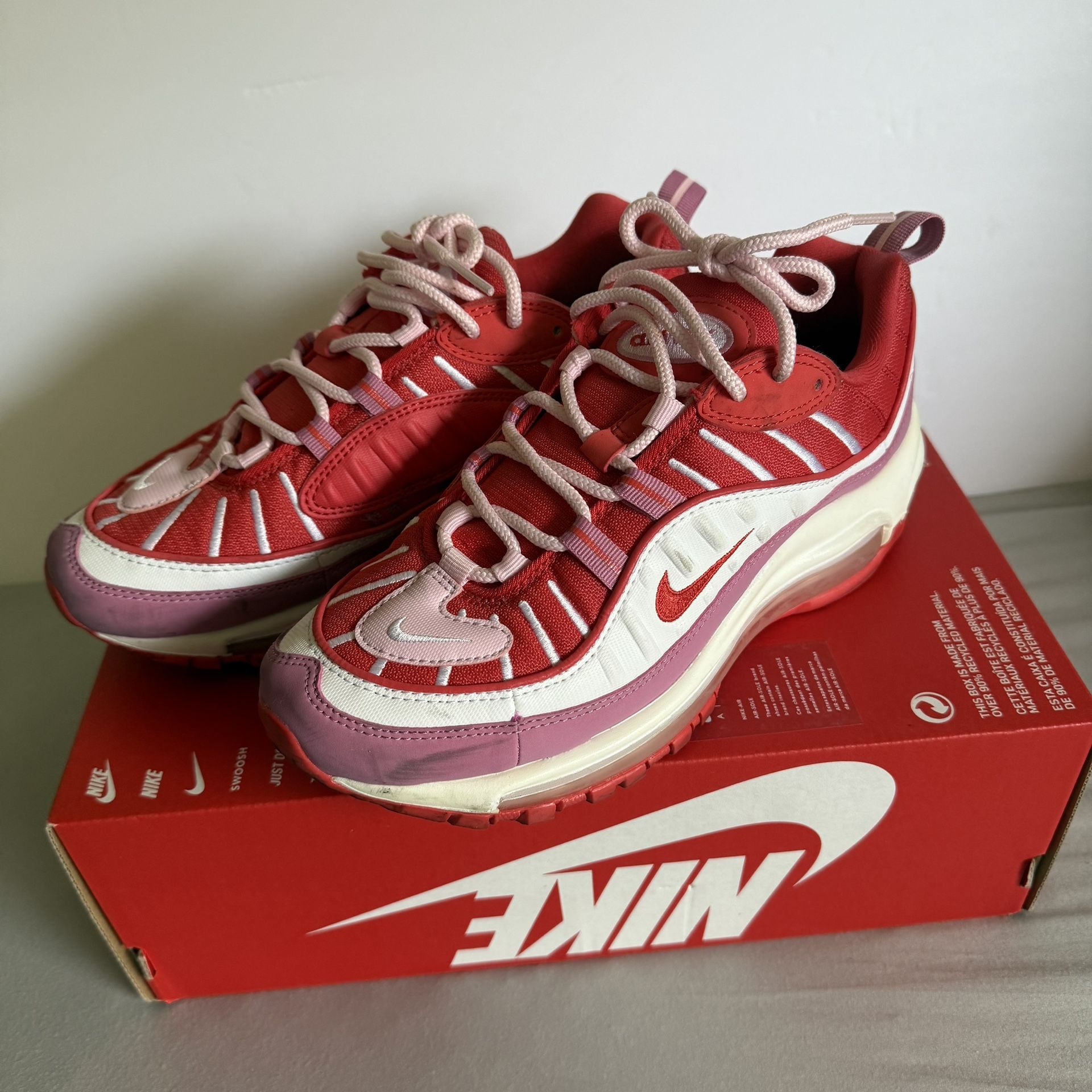 Nike air max 98 Track red magic flamingo (women's 7) rare size