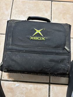 Original Microsoft Xbox Console with Carrying Case, Games, and DVD Remote Adapter