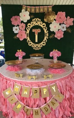 Floral party decorations