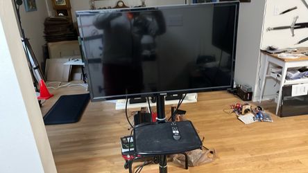32” smart TV monitor and rolling stand