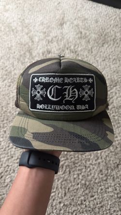 CAMO CHROME HEARTS TRUCKER HAT