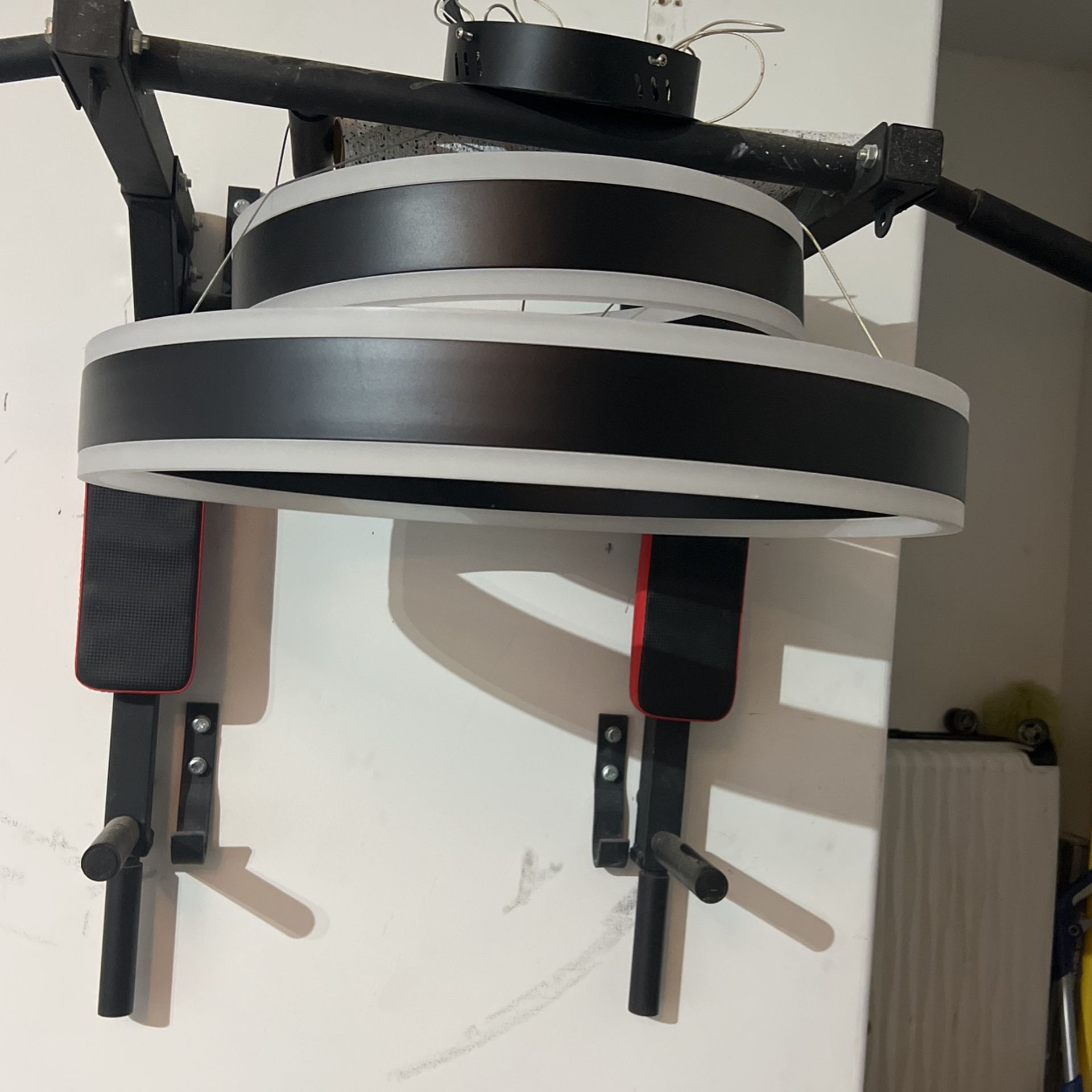 Black And White Dual Adjustable Light fixture With Remote