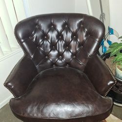 Leather Tufted Chair