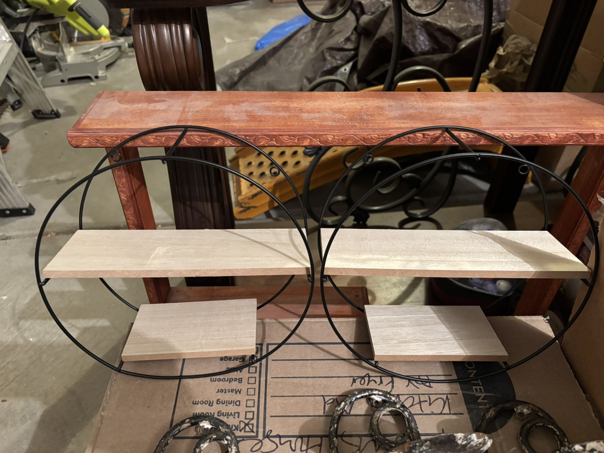 2 Round Wall Shelves In Excellent Condition